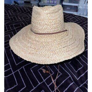 PRESTON & YORK Womens Natural Straw Wide Brim Hat One Size